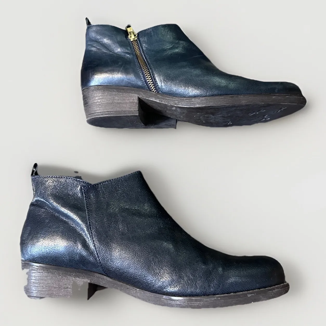 Eric Michael Made In Spain London Boots Leather Booties 40 / 9.5 US Side Zip$218 - Image 8