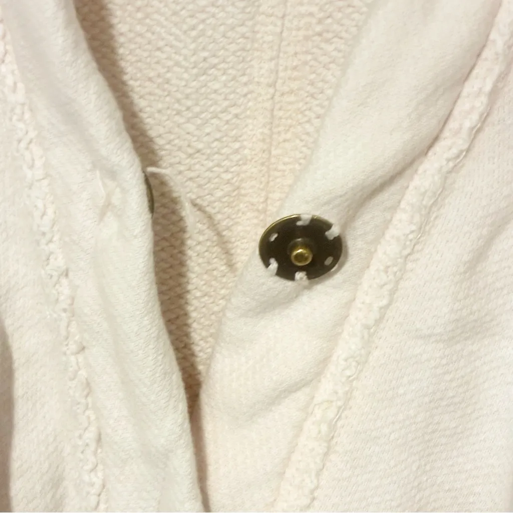 Free People We The Free Size Small Light Pink Gauze Snap Button Cardigan - Image 3