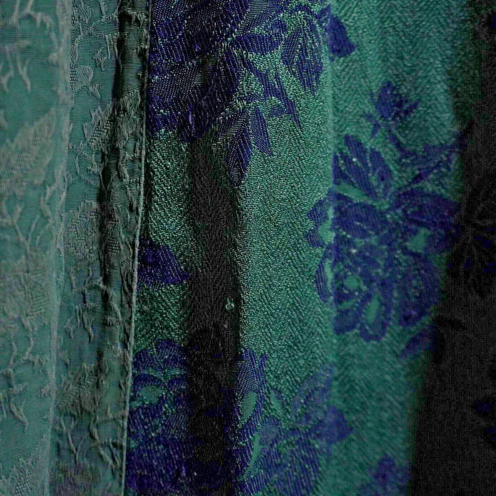 Citron Santa Monica Damask Maxi Dress Sleeveless Patchwork Teal Blue Green VTG S - Image 7