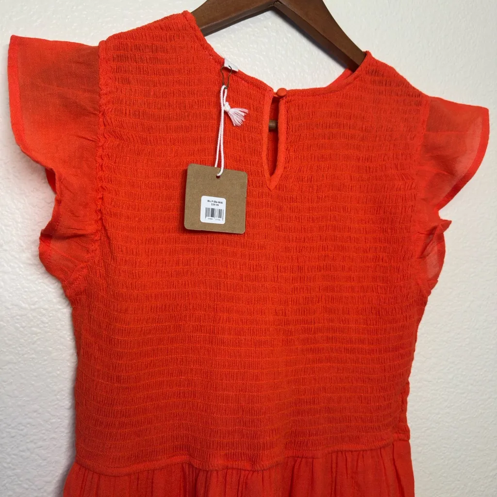 Blu Pepper  Bold Orange Textured Top - Image 2