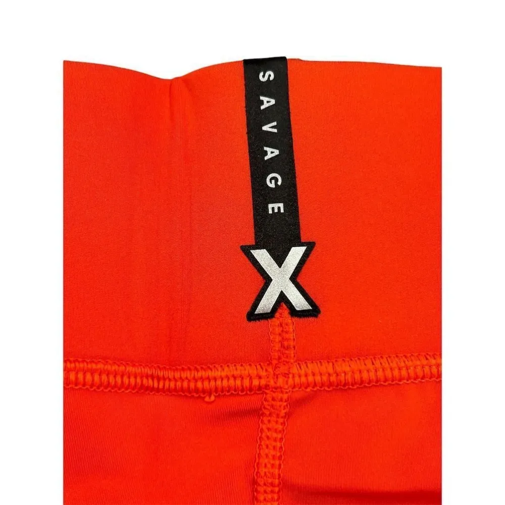 Savage X Fenty Band-It High Waist Shorts Fiesta Red 3X Plus Size Activewear - Image 11