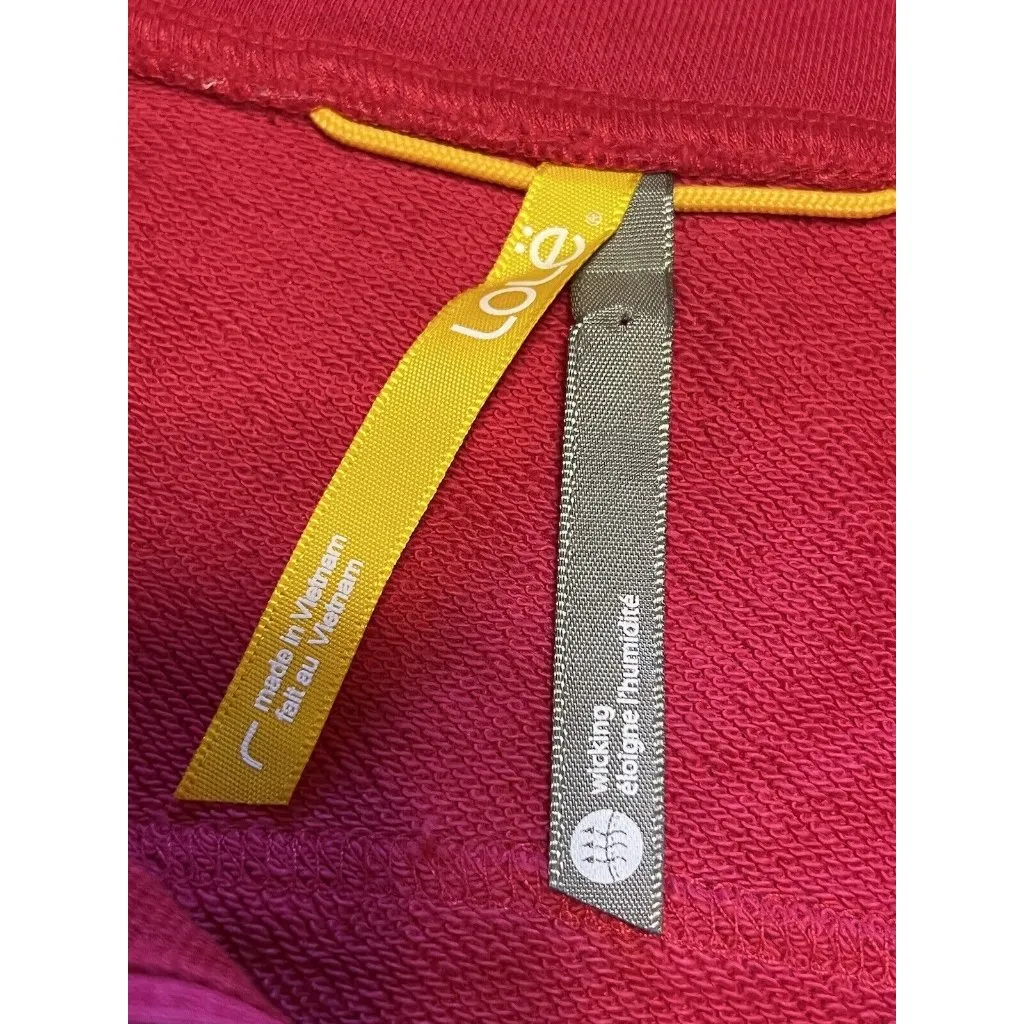 Lole Pink Hooded Zip Up Moisture Wicking Jacket‎ Size Large Athletic Preppy City - Image 3