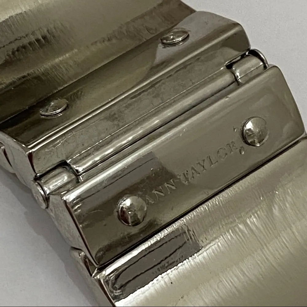 Ann Taylor Yellow Snakeskin Silver-tone Bangle - Image 14