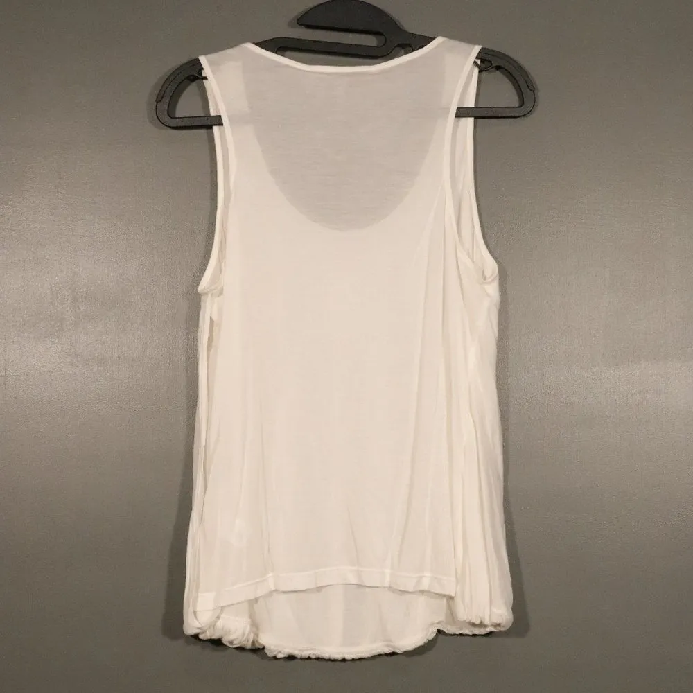 NWT Halston Heritage X Revolve Drapey Rolled Hem Tank in Ivory - Image 3