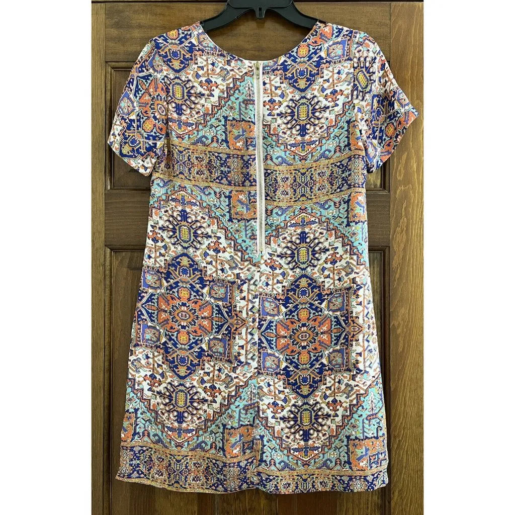 Olivaceous Short Sleeve Dress Multi-Color~ Size Small - Image 3