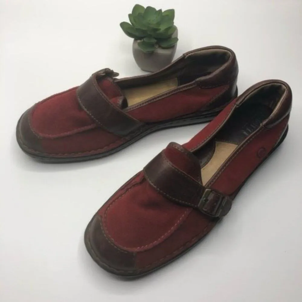 BORN Womens Red Mary Jane Buckle Detail Size 8 - Image 7