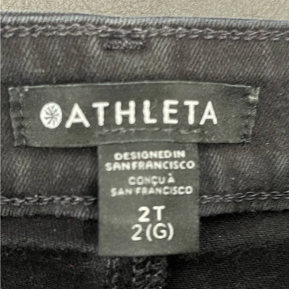 Athleta SIze 2 Tall Black Denim Skinny Jeans rocker concert emo street wear - Image 3