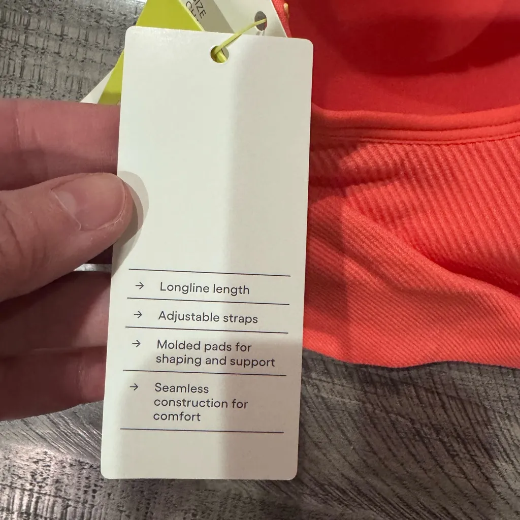 All in Motion Black and Coral sports bras- size XS - Image 5