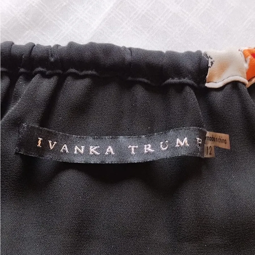 IVANKA TRUMP Women’s LONG DRESS, SPAGHETTI STRAPS, BLACK, FLORAL,TIE WAIST Sz12 - Image 12