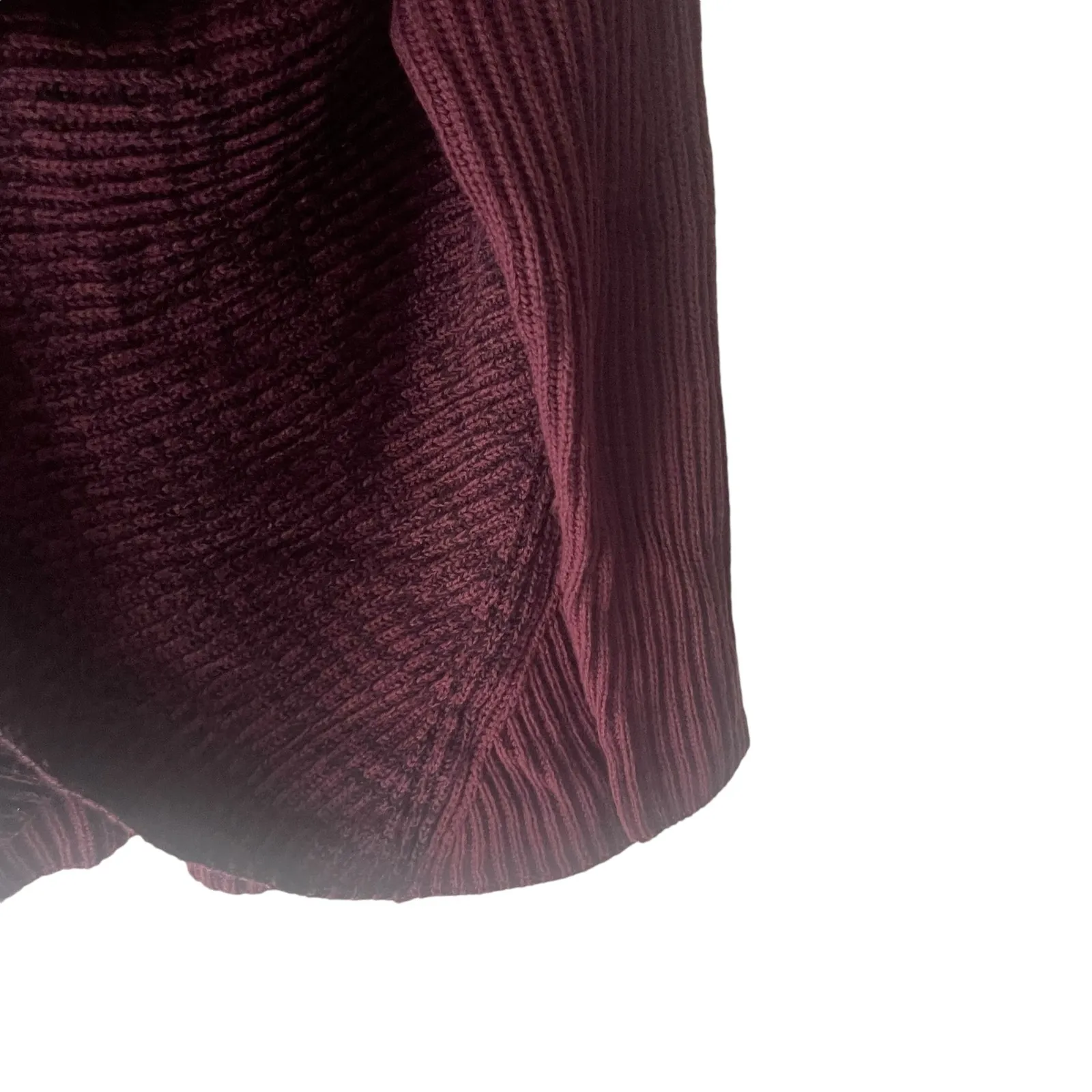 Lisa Rinna Collection Women Large Red‎ Maroon Wrap Cardigan Chunky Sweater Red - Image 5