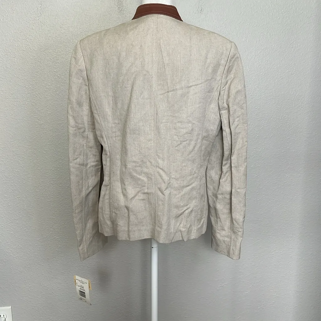 Harve Benard Twill Blazer Beige EU Size 14/US 10 NWT *Flaw - Image 3