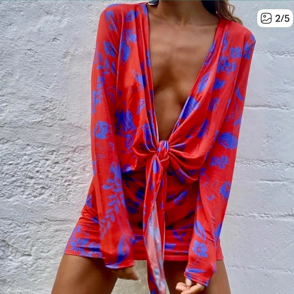 RAT & BOA Talitha dress red and blue - Image 3