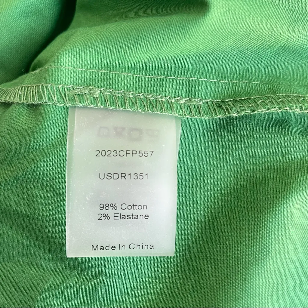 Universal Standard Odeon Stretch Poplin Shirtdress Dress Green Small US 14-16 - Image 5