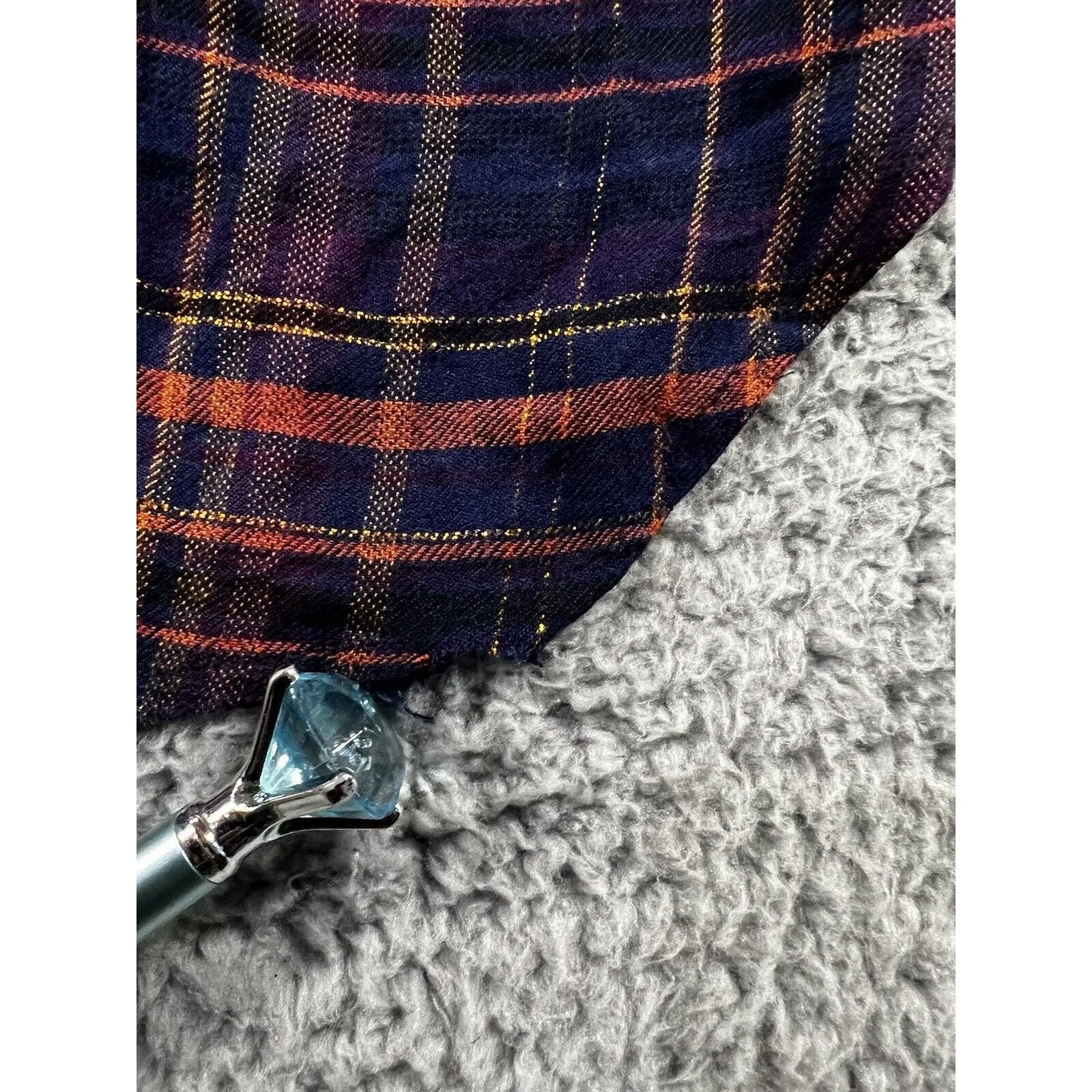 Lucky‎ Brand Button Up Shirt Women XS Plaid Tartan Long Front Tulip Back - Image 5