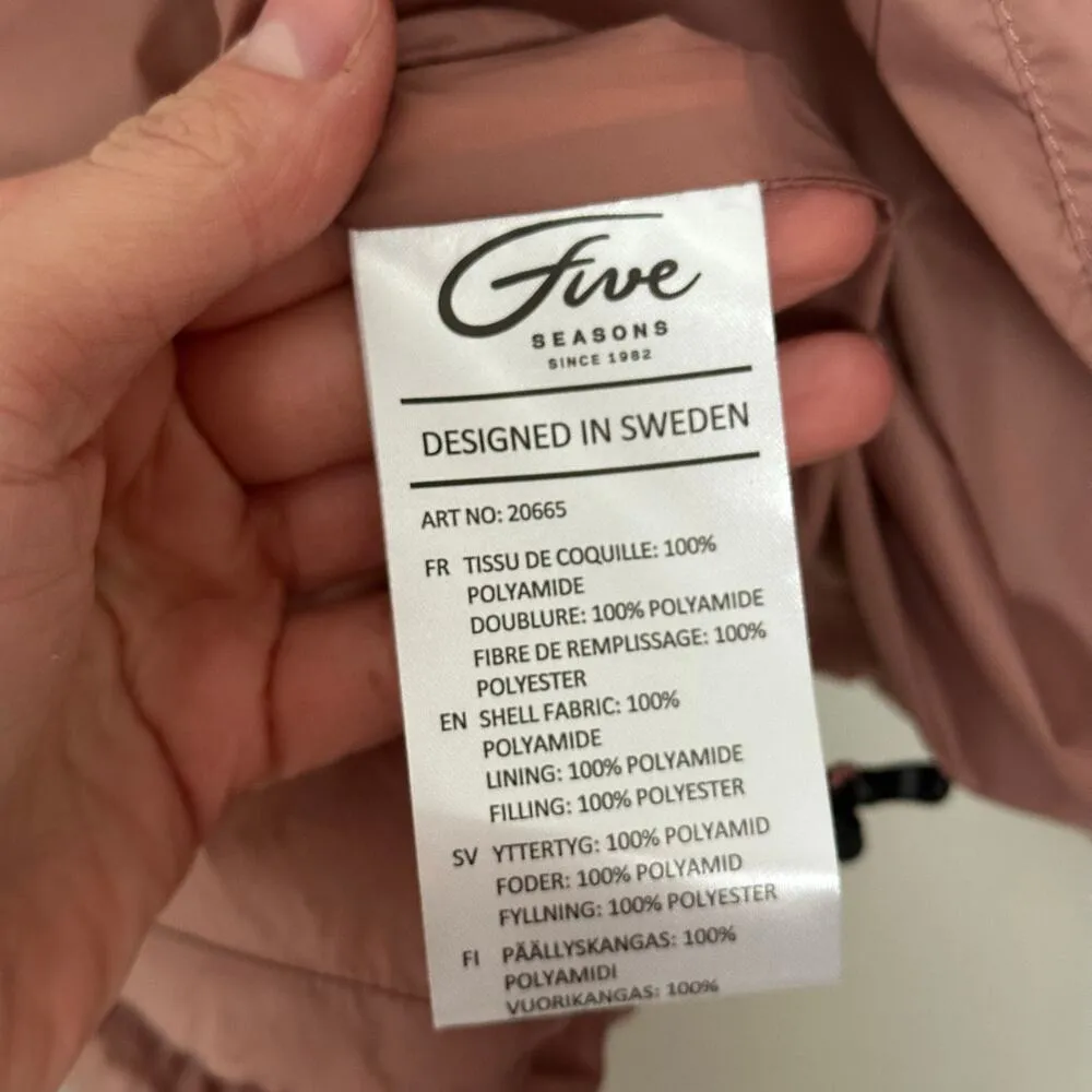 Five Seasons Small Mauve Pink Lightweight Packable Jacket Hooded - Image 11