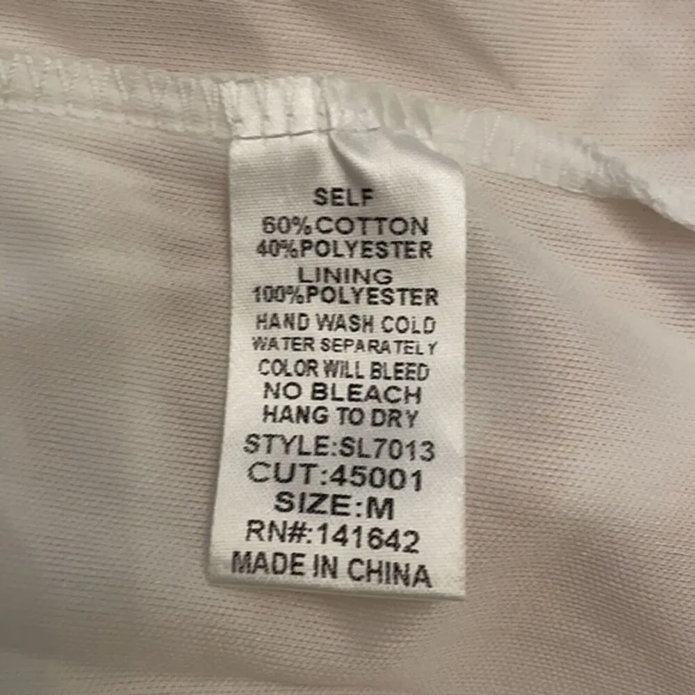 She + Sky Pink White Striped Cotton Dress Womens Size Medium Off Shoulder - Image 6