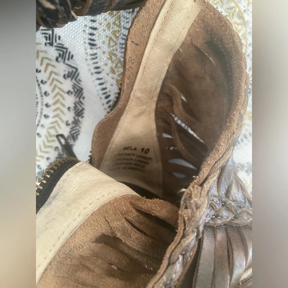 FREEBIRD BY STEVEN Bela Brown Laser Cut Heel Sandal Peep Toe Booties Size 10 - Image 15