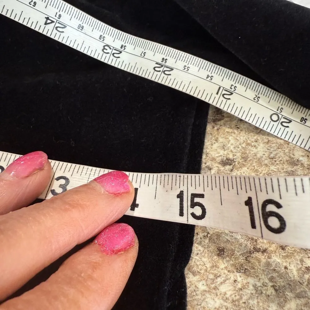 Elegant Black Long Sleeve Fitted Blouse Size XS - Image 6