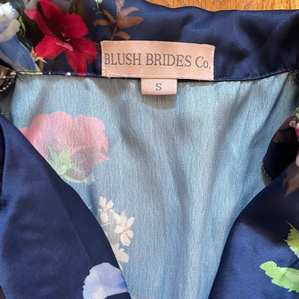 Blush Bride Co Navy Satiny PJS - Image 4