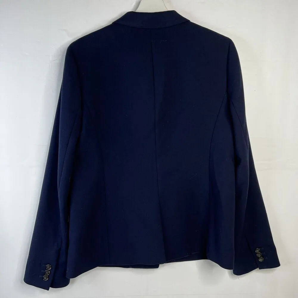 J. Crew Dover Blazer Size 10 Double Breasted Navy Jacket Stretch J7761 Classic - Image 13