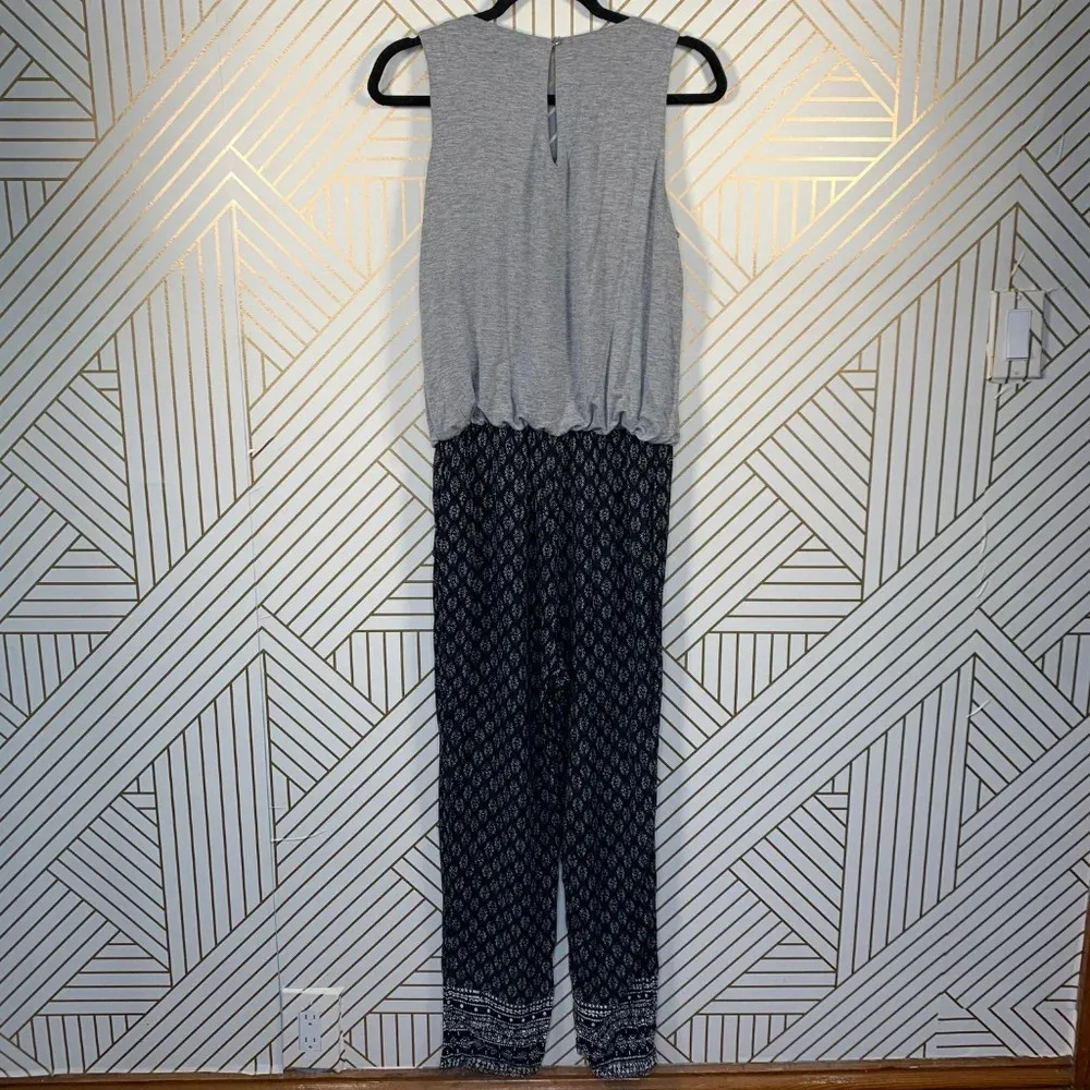 Anthropologie Hei Hei Rhodes Jumpsuit Sleeveless Printed Gray Black Size‎ Small - Image 7