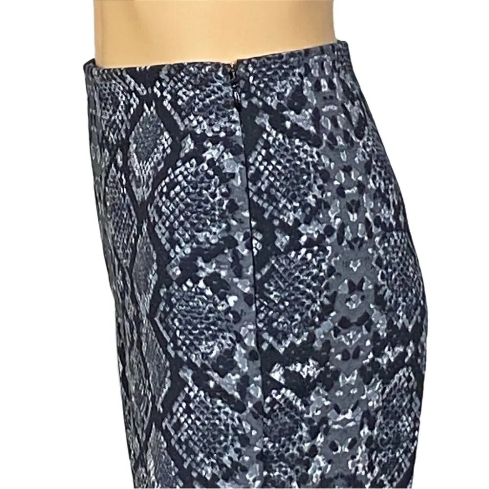 LEITH grey & black snakeskin design, straight leg, high waist pants. Medium. EUC - Image 7