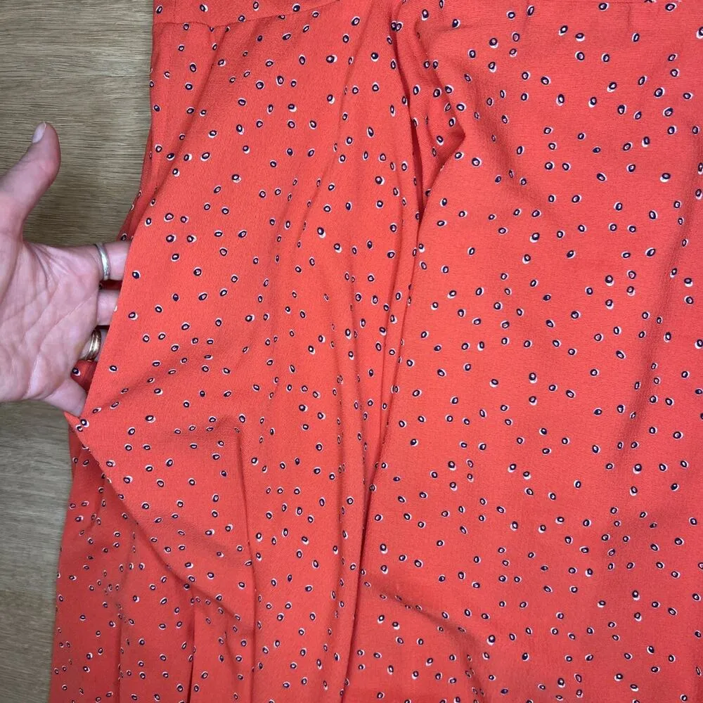 Christian Siriano Women’s 22 Polka Dot Full Skirt Pockets V Neck Sleeveless Red Size undefined - Image 3