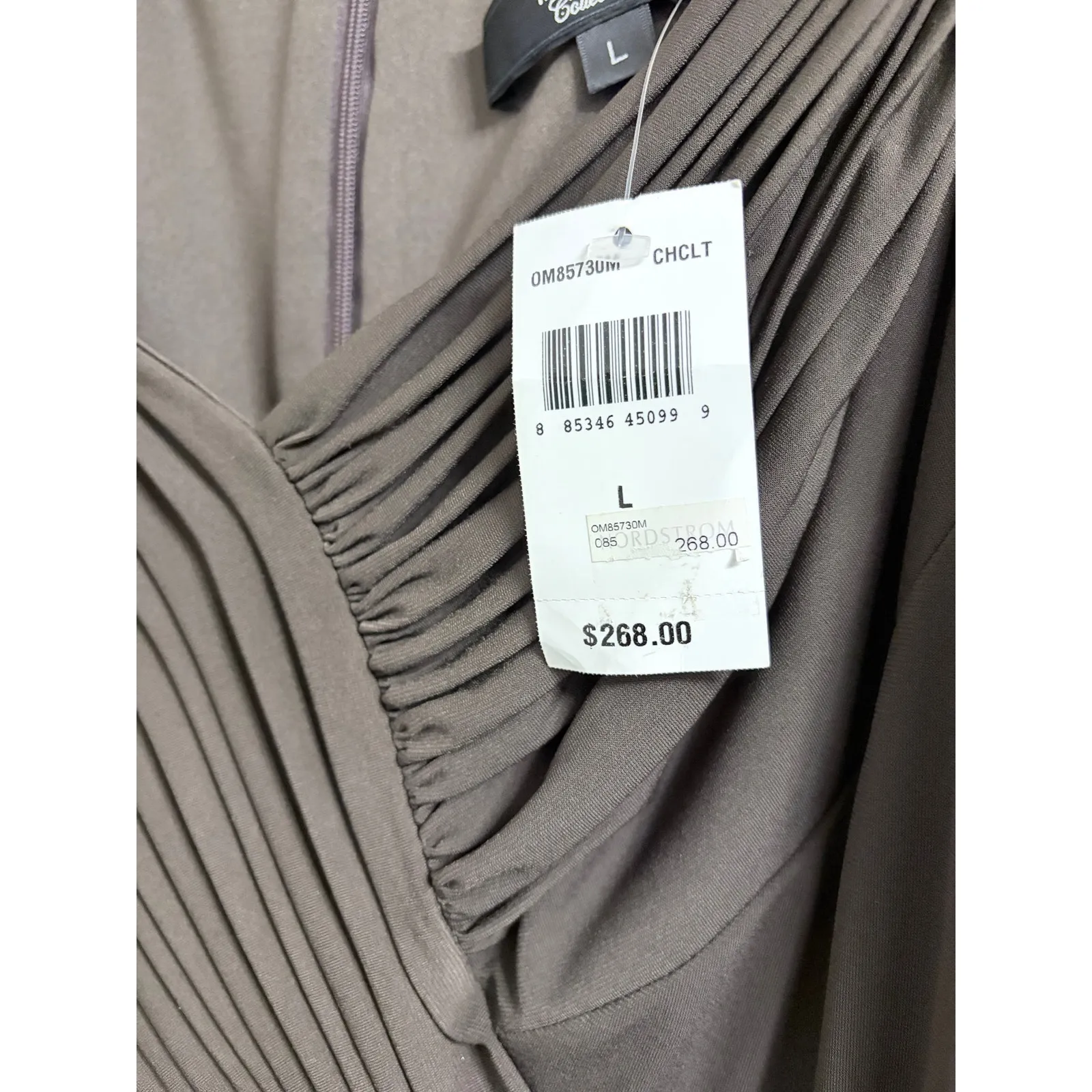 Tadashi Shoji Heart Neckline Cocktail Chocolate Brown Dress Size L - Image 8