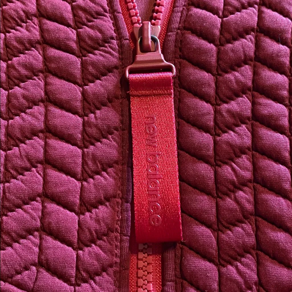 New Balance Burgundy Smash 2.0 Quilted Jacket - Image 6