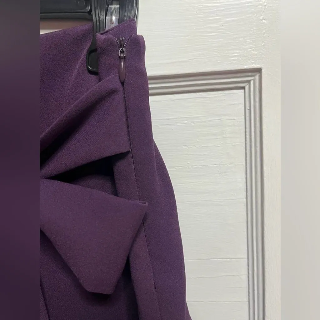 Zara Purple Bermuda Pleated Skort with Belt Size M - Image 3