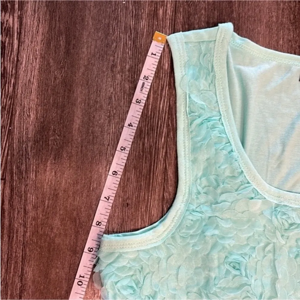 Women’s Maurices Teal Floral Tank Top Size Large - Image 8