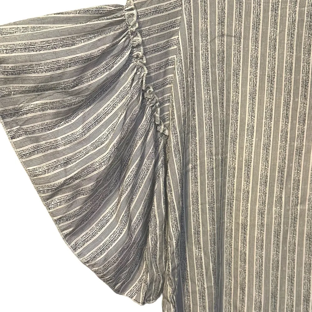 Allison‎ Joy Evereve Black White Ruffle Sleeve Striped Dress NWT Large K4898 - Image 5