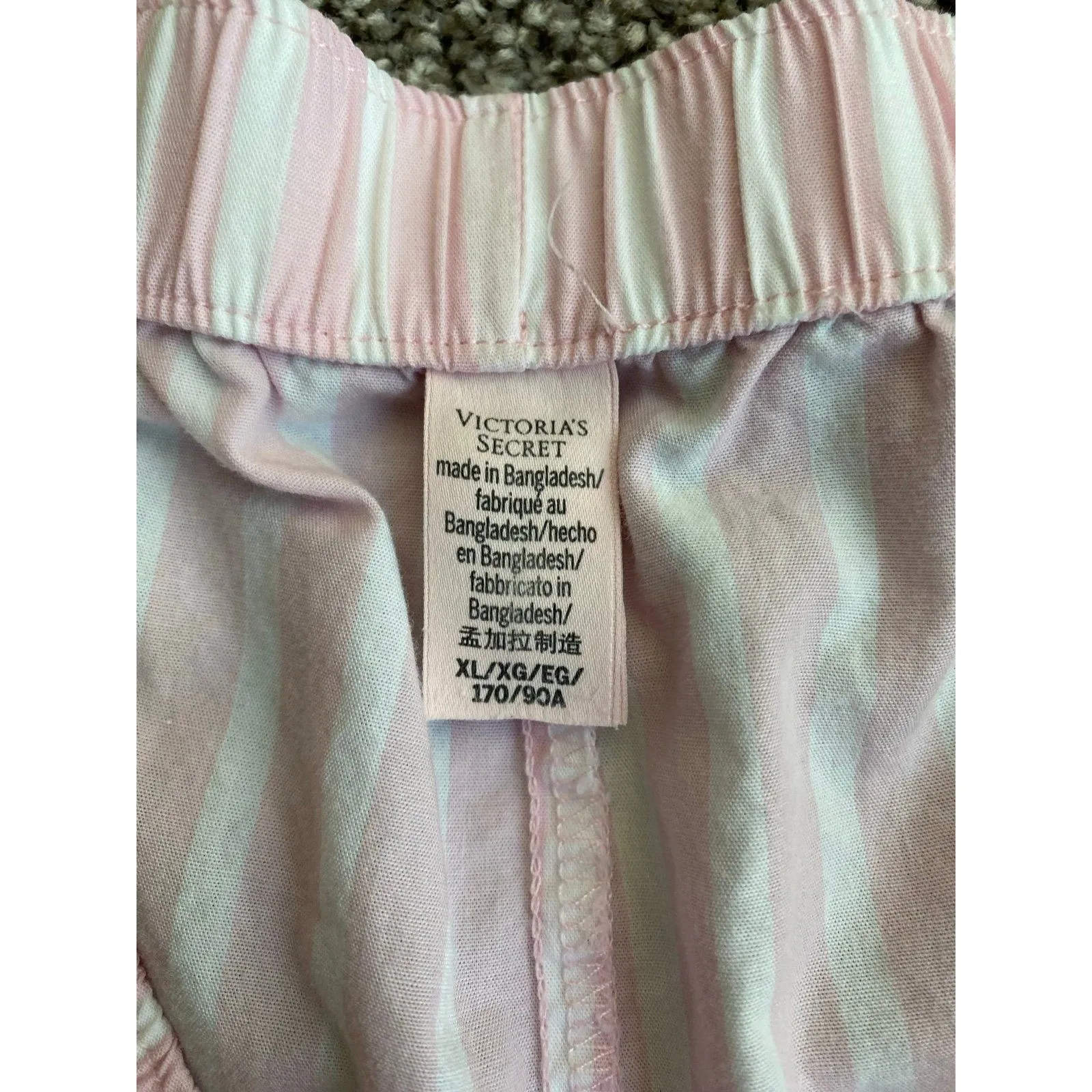 Victoria’s Secret Pink & White Striped Cotton Sleep Shorts – Size XL - Image 7
