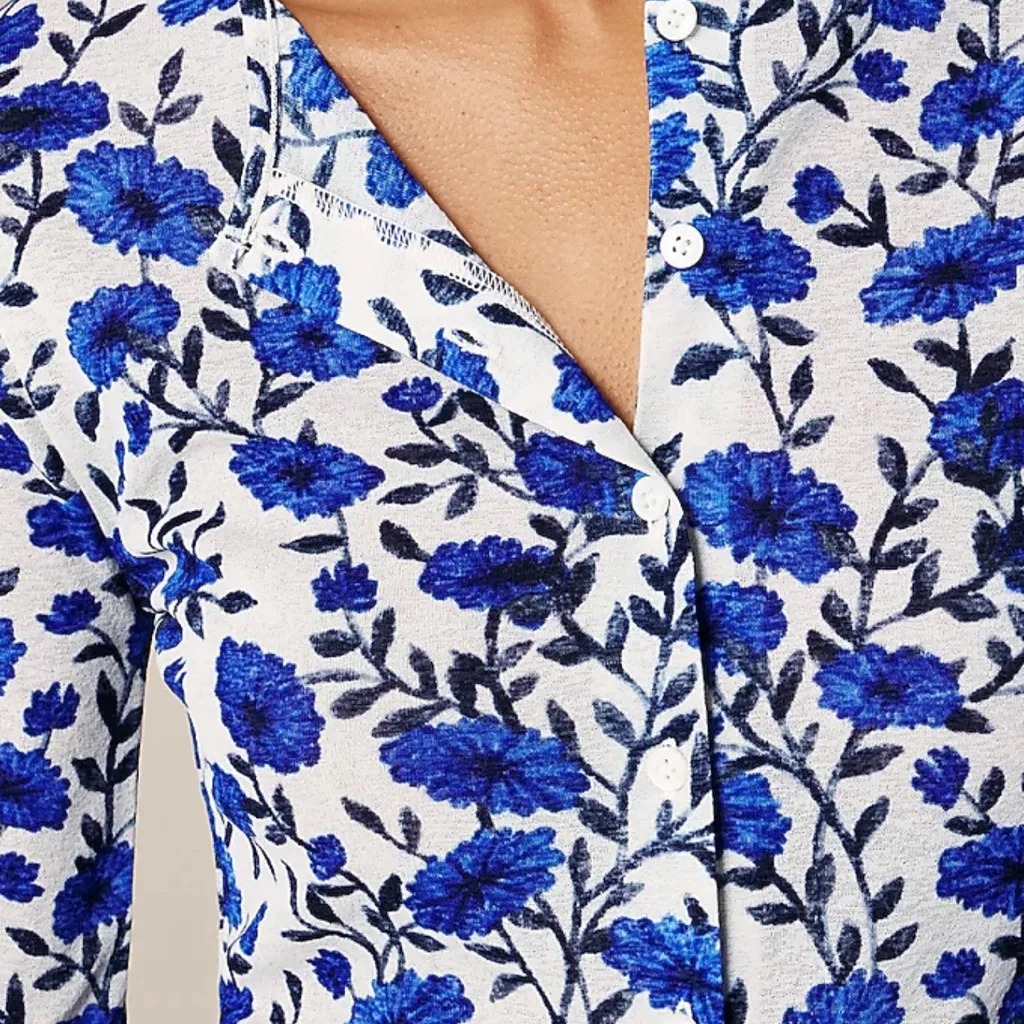 J.Crew Sheer mesh cardigan top in toile print - Image 2