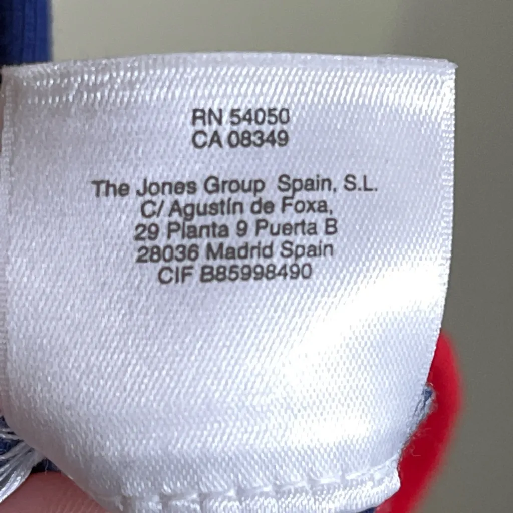 Jones New York Zip Hoodie Jacket Navy White Red Mesh Trim Activewear Women M - Image 6