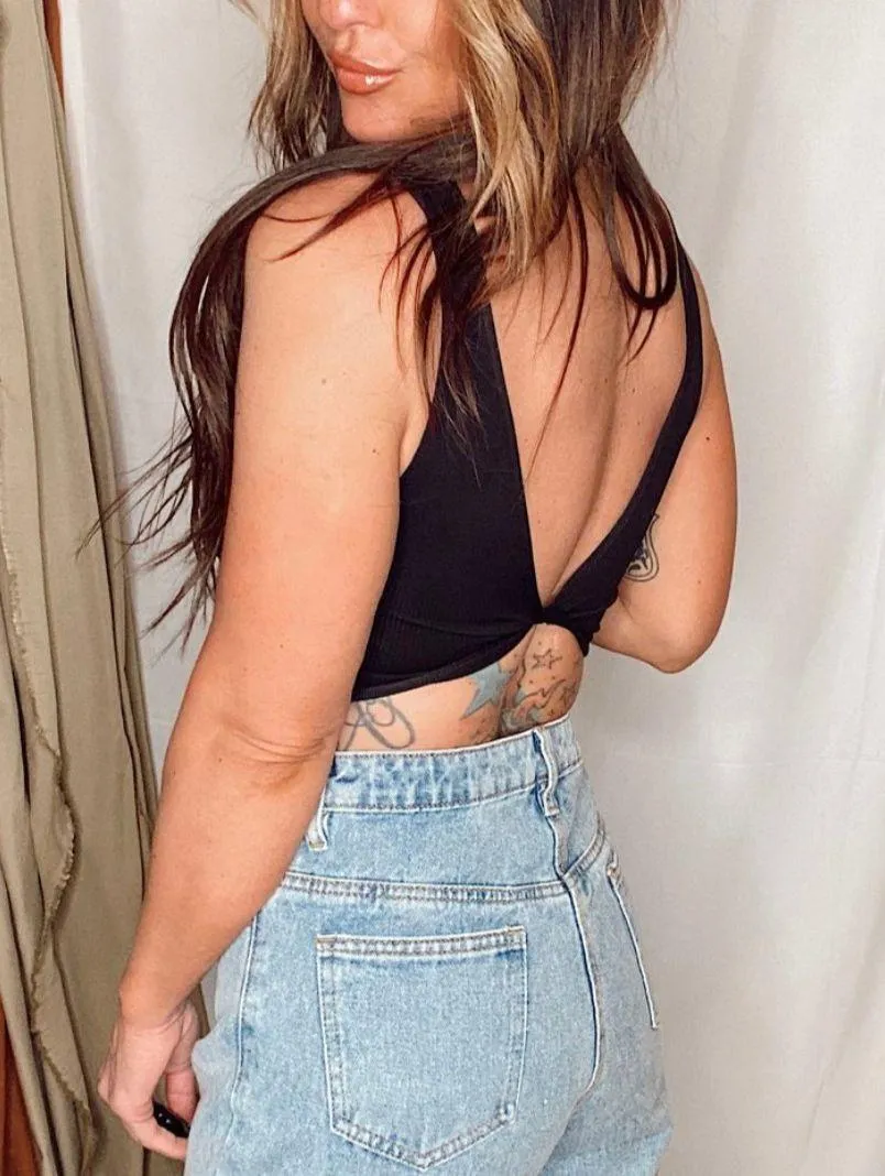 NIKIBIKI New Reversible Black Twist Crop Top  - Image 5