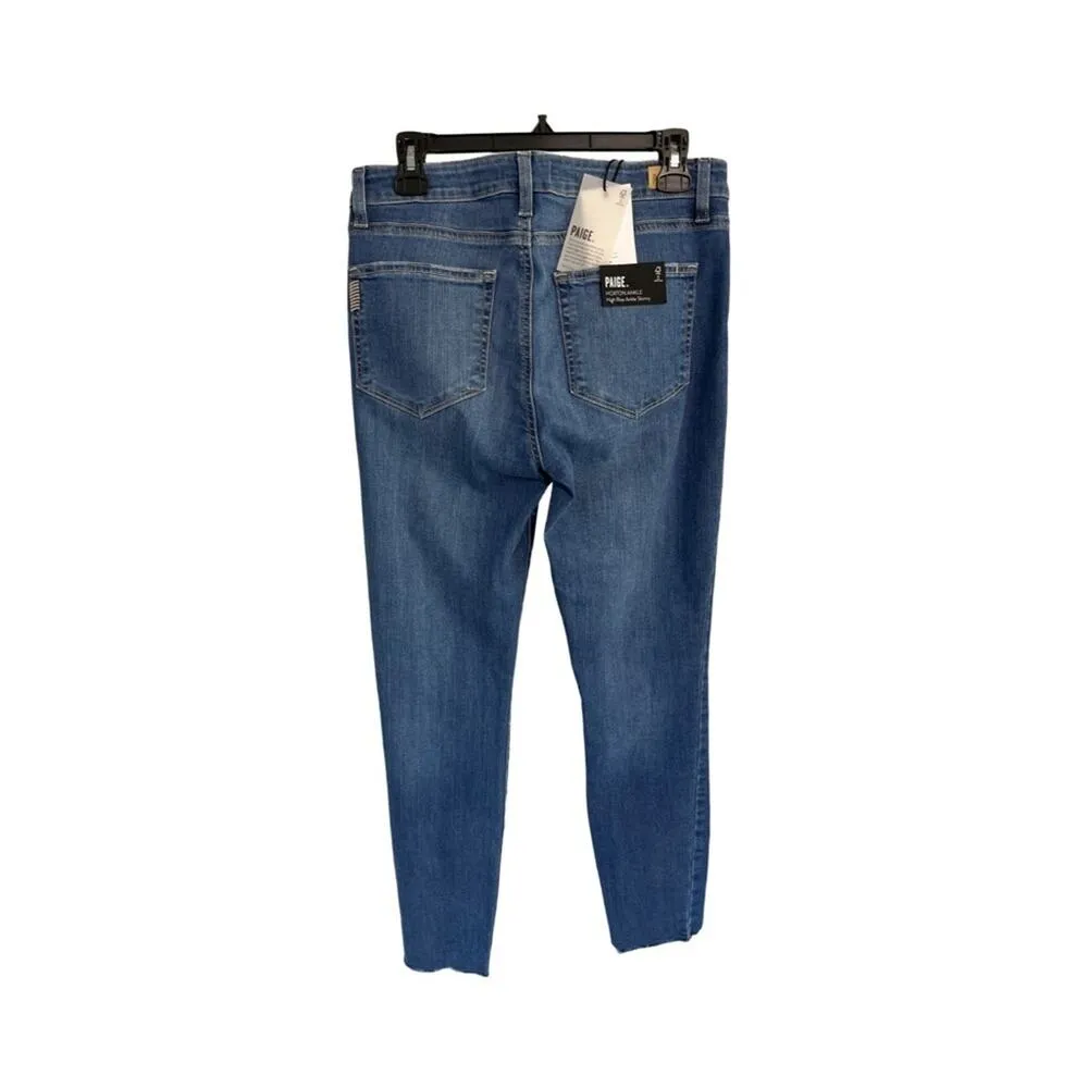 NWT Paige Hoxton Ankle Kenny Jeans 30 High Rise Skinny Distressed Blue Denim - Image 3