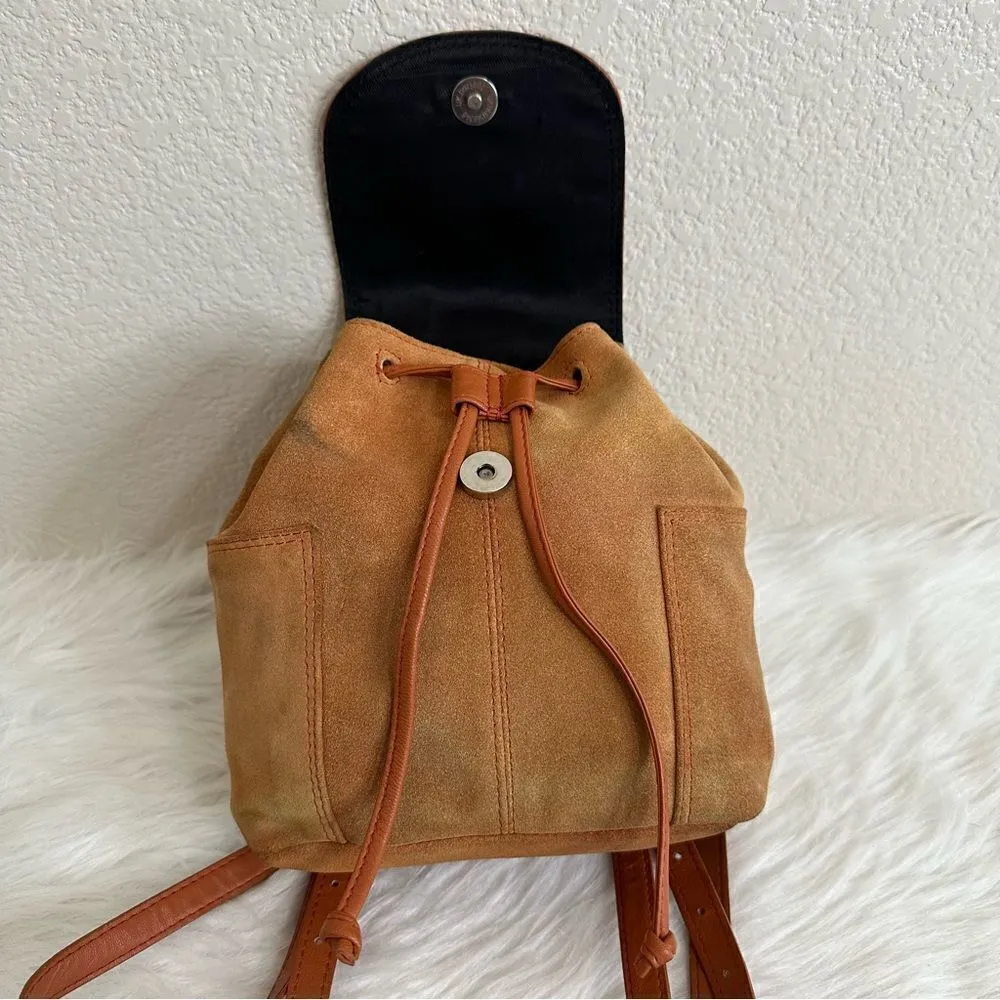 Urban Outfitters 100% Brown Suede Leather Backpack - Image 6