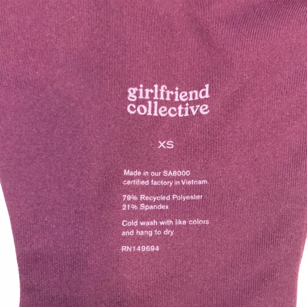 Girlfriend Collective Women’s Athletic Racerback Purple Sports Bra - Image 4