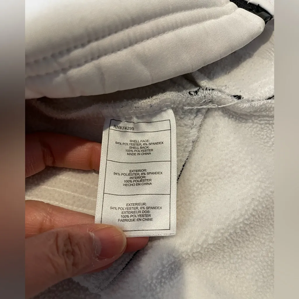 BEBE Women's Ivory White Athletic Sport Long Softshell Coat - Image 10