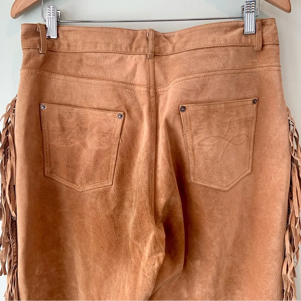 Saguaro Leather Fringe 5 Pocket Jean Style Cowgirl Western Pants 12 - Image 6