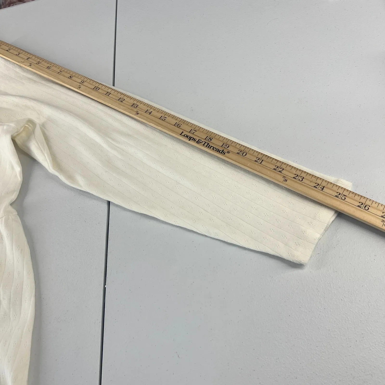 Torrid Babydoll Henley Top 3X Cream 100 % Cotton Pleated Ruffle Hem Lace Trim - Image 12