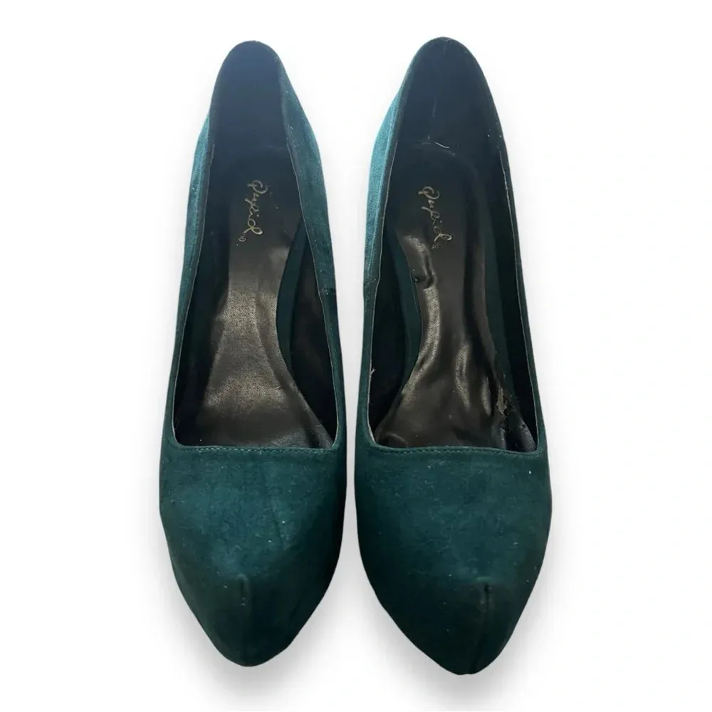 QUPID Women's‎ Teal Green Platform Stiletto Heels Size 8 | EUC - Image 8