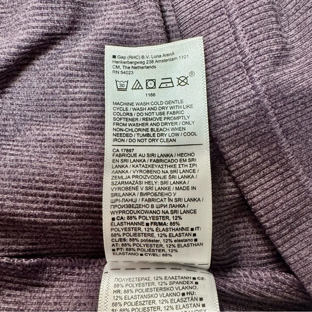 NEW Athleta Uptempo Ribbed Henley Long Sleeve Top Shirt Purple Small Petite NWT - Image 9