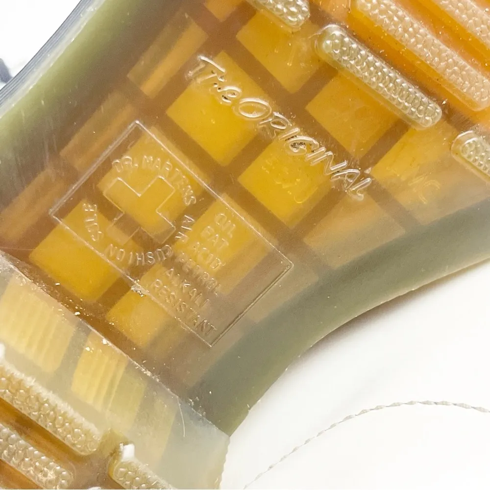 DR. MARTENS White Leather Lace Up Combat Boots, Size 7 - Image 4