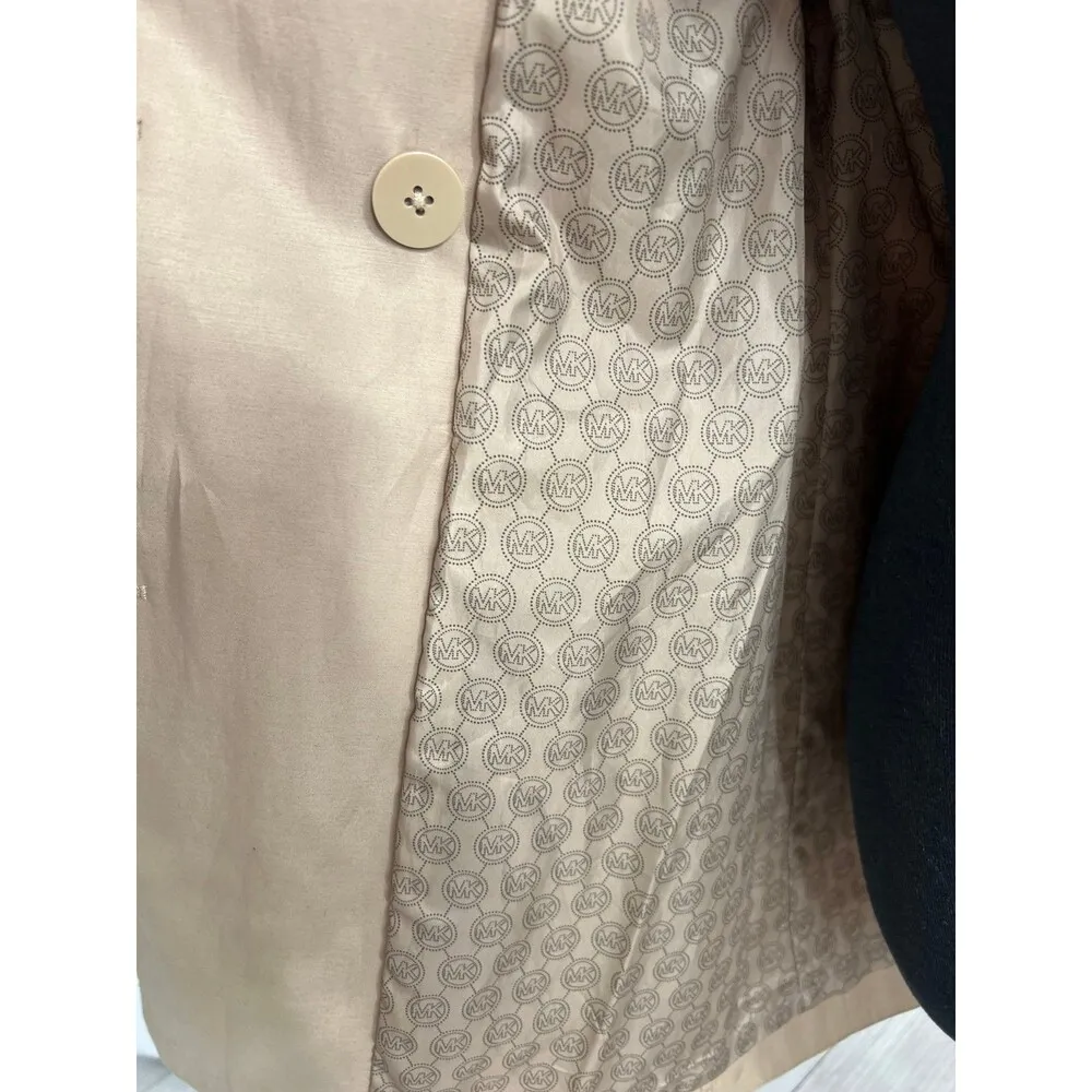 Michael Kors double breasted cotton trench coat with hood & gold buttons SizePXS - Image 4
