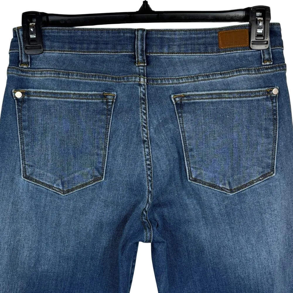 Judy Blue SZ 11/30 Relaxed Fit Jeans Mid-Rise Stretch Zip-Fly Whiskered Blue - Image 7