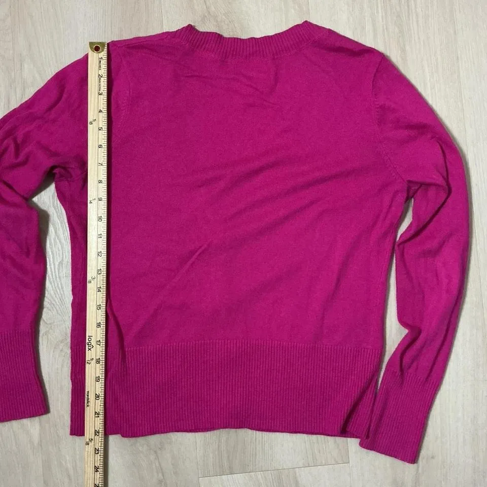 JCPenney Women's Pink Cashmere Blend Cardigan‎ Sweater Size L Size L - Image 5