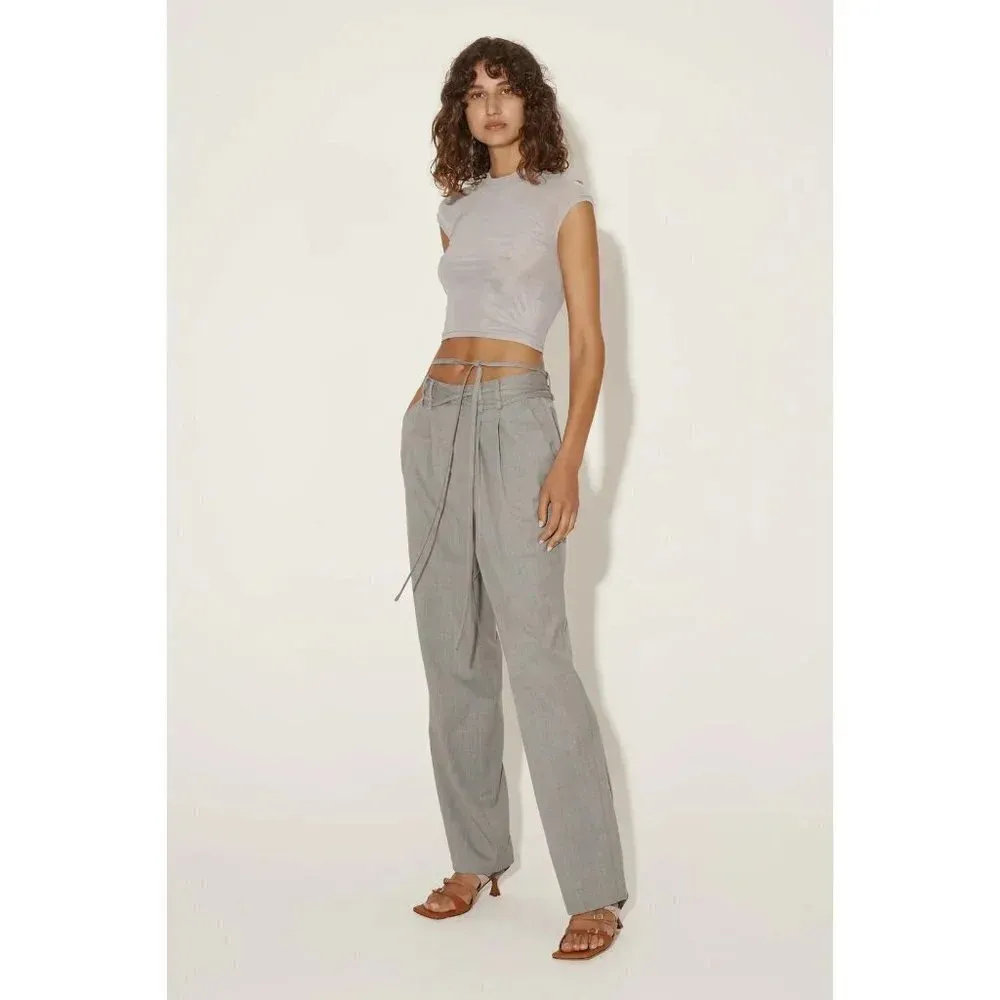 Hansen + Gretel Aniston Pants in Slate XSmall New Womens Tailor Trousers Gray Size XS - Image 14