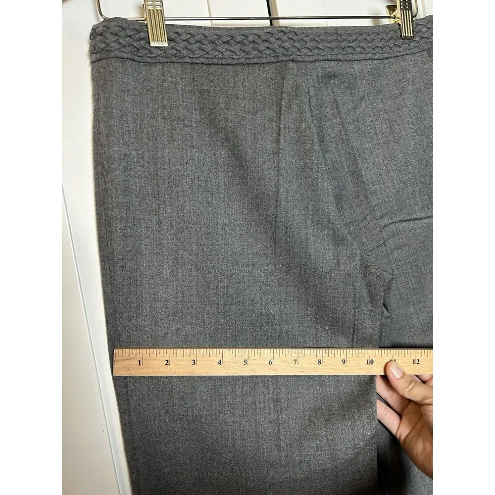 Barbara Bui Initials Women’s Grey Wool‎ Flare Pants Slacks size 38 EUC Gray - Image 6